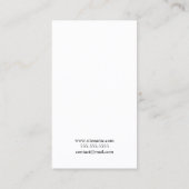 Carte De Visite Monogramme noir et blanc élégant (Dos)