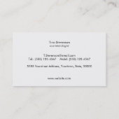 Carte De Visite Monogramme noir et blanc simple et élégant (Dos)