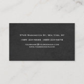 Carte De Visite Monogramme noir gris moderne professionnel (Dos)