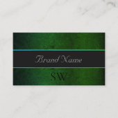 Carte De Visite Monogramme noir gris Motif foncé moderne (Devant)