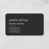 Carte De Visite Monogramme Noir Luxe (Dos)