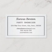 Carte De Visite Monogramme noir, or et blanc pois (Dos)