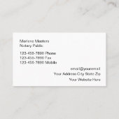 Carte De Visite Monogramme notoire moderne (Dos)