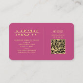 Carte De Visite Monogramme nutritionniste diététiste moderne Pink  (Dos)