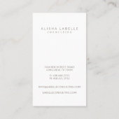 Carte De Visite Monogramme Ombre rose minimal (Dos)