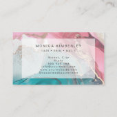 Carte De Visite Monogramme or en marbre d'Agate (Dos)