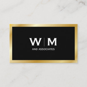 Carte De Visite Monogramme   Or exécutif
