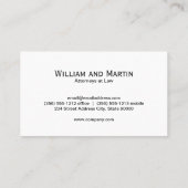 Carte De Visite Monogramme | Or exécutif | Matière de structure (Dos)