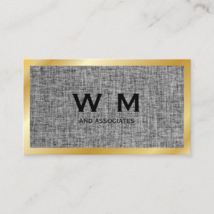 Carte De Visite Monogramme   Or exécutif   Matière de structure