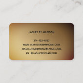 Carte De Visite Monogramme or métal brossé Élégant  (Dos)