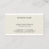 Carte De Visite Monogramme Or moderne et élégant Design Luxe (Dos)