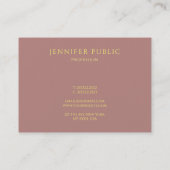 Carte De Visite Monogramme Or Moderne Modèle Luxe Premium Soie (Dos)