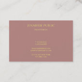 Carte De Visite Monogramme Or Moderne Modèle Professionnel Luxe (Dos)