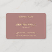 Carte De Visite Monogramme or moderne personnalisé Élégant Modèle (Dos)