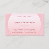 Carte De Visite Monogramme or rose rose moderne tendance (Dos)