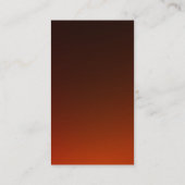 Carte de visite monogramme orange marron vertical (Dos)