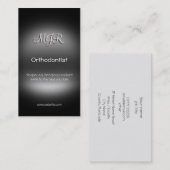 Carte De Visite Monogramme, Orthodontiste, look métal (Devant / Derrière)