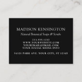 Carte De Visite Monogramme ou ajouter un logo Business QR Code 2 P (Dos)