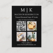 Carte De Visite Monogramme ou ajouter un logo Business QR Code 3 P (Devant)
