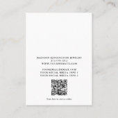 Carte De Visite Monogramme ou ajouter un logo QR Code d'oreille af (Dos)