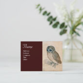 Carte De Visite MONogramme OWL, brun (Debout devant)