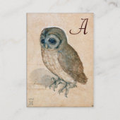 Carte De Visite MONogramme OWL, brun (Dos)