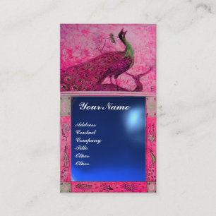 Carte De Visite MONOGRAMME PAILLON AMOUR MARIAGE rose bleu saphir