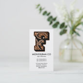 Carte De Visite Monogramme Paisley - F (Debout devant)