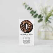 Carte De Visite Monogramme Paisley - O (Debout devant)