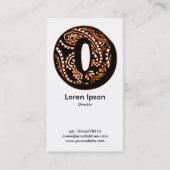 Carte De Visite Monogramme Paisley - O (Dos)