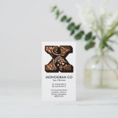 Carte De Visite Monogramme Paisley - X (Debout devant)