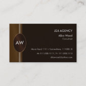 Carte De Visite Monogramme | parfait (Devant)