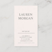 Carte De Visite Monogramme Pastel Moderne Rose Et Gris (Dos)