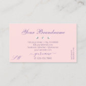 Carte De Visite Monogramme Pastel Pink Blue Ombre Sparkling Diamon (Dos)