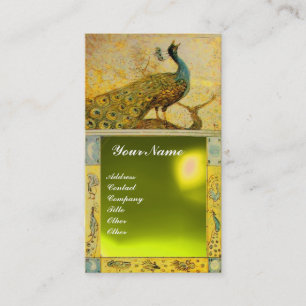 Carte De Visite MONOGRAMME PERROQUET AMOUR MARIAGE topaze marron j