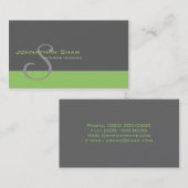 Carte De Visite Monogramme personnalisé 1 (Devant / Derrière)