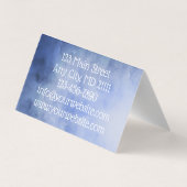 Carte De Visite Monogramme Personnalisé Bleu et Blanc (Dos)