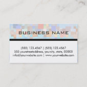 Carte De Visite Monogramme personnalisé en mosaïque colorée (Dos)