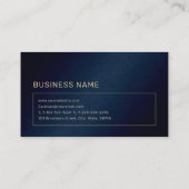 Carte De Visite Monogramme personnalisé marine moderne (Dos)