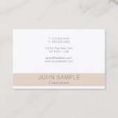 Carte De Visite Monogramme personnalisé Modèle moderne professionn (Dos)