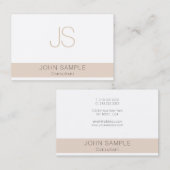 Carte De Visite Monogramme personnalisé Modèle moderne professionn (Devant / Derrière)