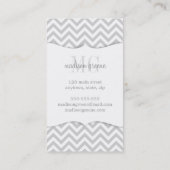 Carte De Visite Monogramme personnalisé par zigzag gris-clair de (Dos)