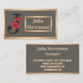 Carte De Visite monogramme personnalisé texte modifiable flacon de (Devant / Derrière)