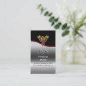 Carte De Visite Monogramme, Phoenix Personal Stylist, crosse rouge (Debout devant)