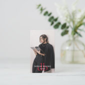 Carte De Visite Monogramme photo de modèle professionnel moderne e (Debout devant)