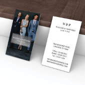 Carte De Visite Monogramme photo professionnel minimal argent de l