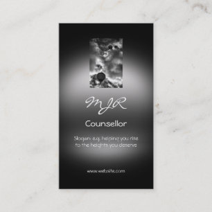 Carte De Visite Monogramme, Pile de ballon à air chaud, look métal