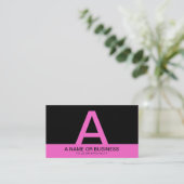 Carte De Visite monogramme PINK gras (Debout devant)