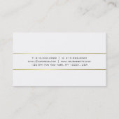 Carte De Visite Monogramme Plaine tendance Design Grilles Or Moder (Dos)