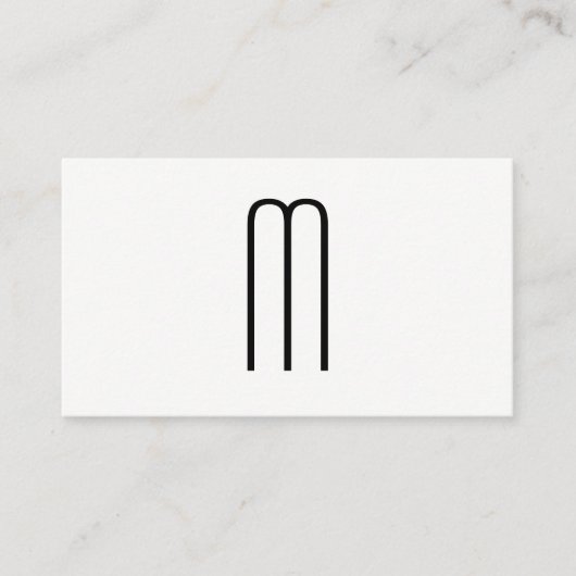 Carte De Visite Monogramme | Police moderne (Devant)